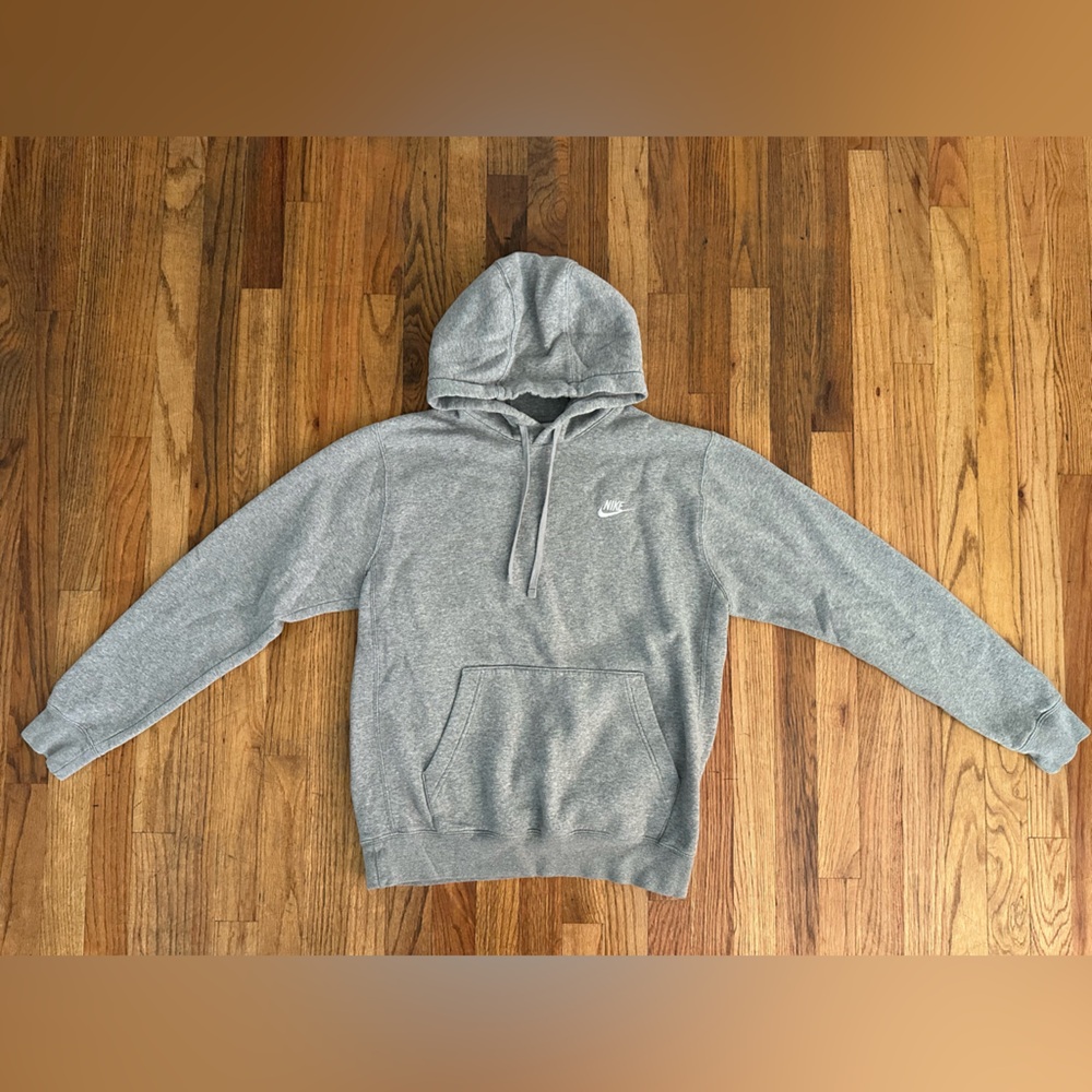 Nike Sportswear Club Fleece Men’s Pullover Hoodie Grey Size Small